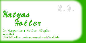 matyas holler business card